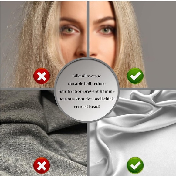 Silk Pillowcase for Hair and Skin Standard Size 20"X 26" with Hidden Zip… - Picture 6 of 7